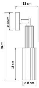Wandleuchte - Poggio Metall - 8 x 38 x 38 cm