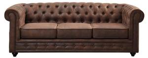 Sofa CHESTERFIELD Braun - Textil - 88 x 72 x 205 cm