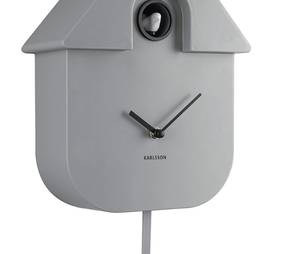 Horloge à pendule gris Gris - Matière plastique - 22 x 41 x 9 cm