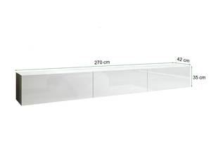 Lowboard Weiß Hochglanz hängend 270 Breite: 270 cm