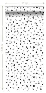 papier peint imitation terrazzo 7299 Gris