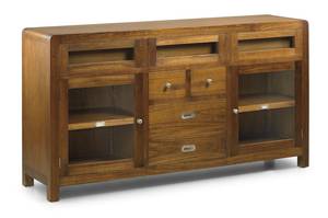 BUFFET AUS HOLZ BRAUN L 160 cm Braun - Holzwerkstoff - 160 x 85 x 40 cm