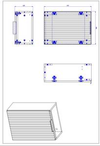 Armoire sous lavabos ADEL CUW40 Noir - Bois manufacturé - Matière plastique - 40 x 57 x 22 cm