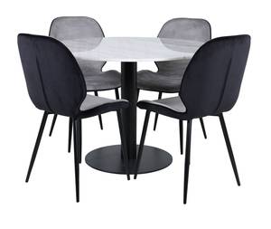 EstelleØ106WHBL ensemble table, table Blanc - Bois massif - 106 x 75 x 106 cm