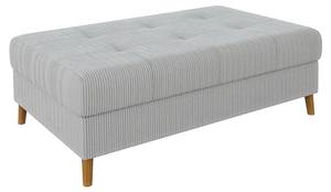 Hocker Neo Cord-Stoff Grau - Massivholz - Textil - Holzart/Dekor - Holz teilmassiv - 118 x 40 x 73 cm