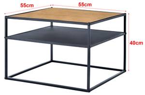 Table basse Quinisut carrée Noir - Bois manufacturé - 55 x 40 x 55 cm