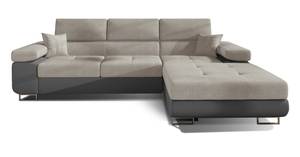 Ecksofa MANDO Beige - Grau - Ecke davorstehend rechts