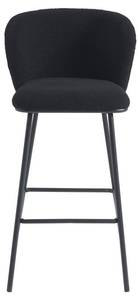 Tabouret de bar SENORASE Lot de 2 Noir - Textile - 54 x 97 x 50 cm