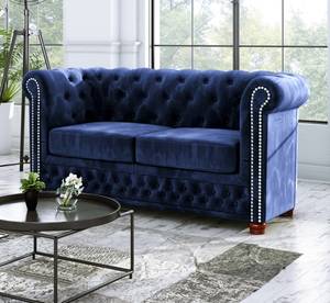 Ely 2-Sitzer Chesterfield Sofa Nachtblau