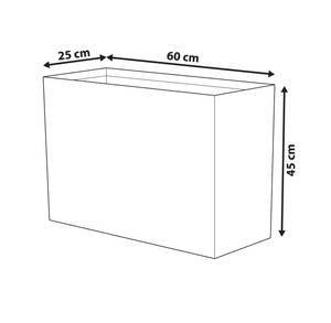 Cache-pot d'extérieur EDESSA Marron - Marron foncé - 60 x 45 x 25 cm