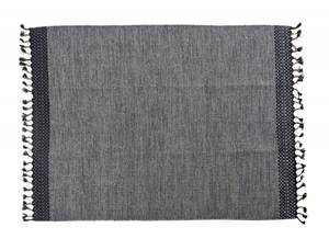 Dallas moderner Teppich Grau - Polyrattan - 140 x 1 x 200 cm