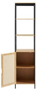 Bambus Hochschrank Tervola Schwarz - Bambus - Holzwerkstoff - 40 x 172 x 35 cm