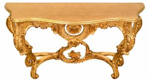 Konsole BAROCK Gold - Massivholz - 37 x 80 x 135 cm