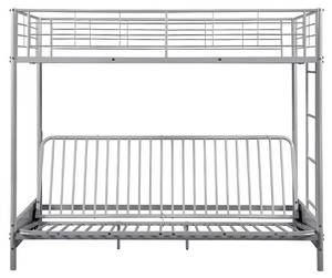 Hochbett MODULO Silber - Metall - 96 x 170 x 198 cm