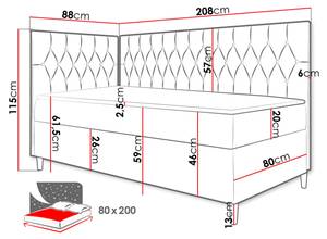 Boxspringbett Filip Junior 3 Breite: 88 cm