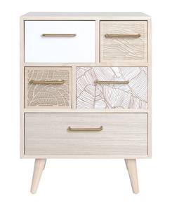 Armoire avec 5 tiroirs Ximenia En partie en bois massif