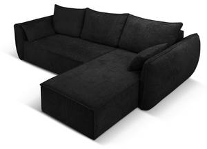 Schlaf-Ecksofa + Box KAELLE 4 Sitzplätze Schwarz