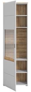 Vitrine Othan Gris - Bois manufacturé - 61 x 202 x 37 cm