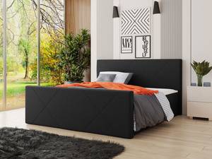 Boxspringbett Milano 4 Schwarz - Breite: 185 cm