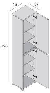 2-türiger Mehrzweckschrank  Betulla Weiß