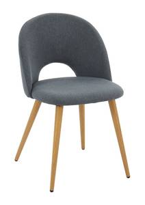 Lot de 2 chaises Bratina Gris - Textile - 52 x 77 x 56 cm