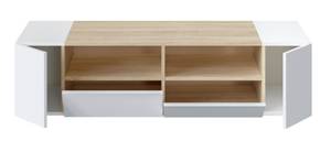 Meuble TV Tamiko Blanc - Bois manufacturé - Matière plastique - 42 x 36 x 138 cm