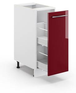 Meuble de cuisine Fame-Line 36468 Bordeaux brillant - Blanc