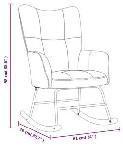 chaise à bascule avec tabouret 3011660-2 Bleu