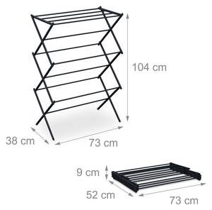Turm-Wäscheständer klappbar Schwarz