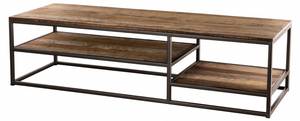 Table basse teck recyclé Marron - Bois massif - 50 x 40 x 150 cm