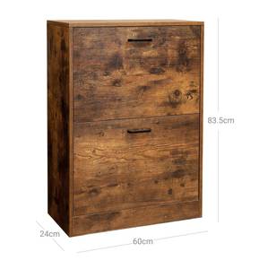 Schuhschrank Braun - Holzwerkstoff - 24 x 84 x 60 cm