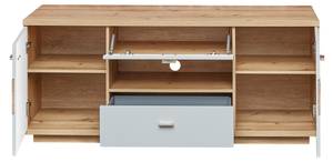 Wohnzimmer Valente 50 (6-teilig) LED Grau - Holzwerkstoff - Holzart/Dekor - 590 x 202 x 48 cm