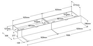 Bettrahmen VELONA Beige - Holzwerkstoff - 203 x 82 x 164 cm