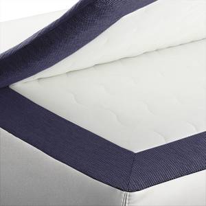 Canapé convertible Bocono Imitation cuir / Tissu - Blanc / Bleu