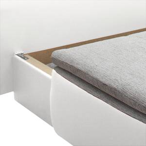 Canapé convertible Bocono Imitation cuir / Tissu - Blanc / Gris clair