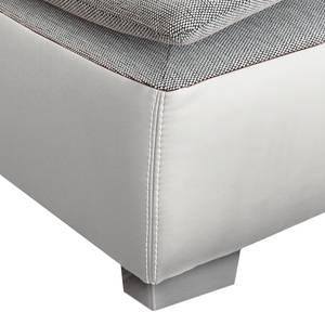 Canapé convertible Bocono Imitation cuir / Tissu - Blanc / Gris clair