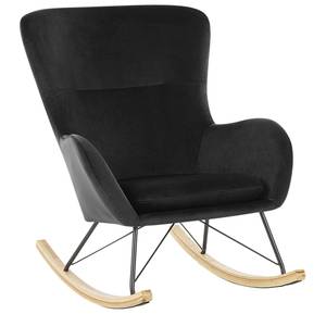 Fauteuil à bascule ELLAN Noir - Chêne clair