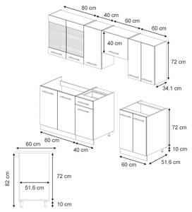 Küchenschränke  Fame-Line 42535 Grün - Sonoma Eiche Trüffel Dekor