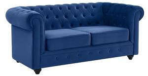 Sofa CHESTERFIELD Blau - Tiefe: 168 cm