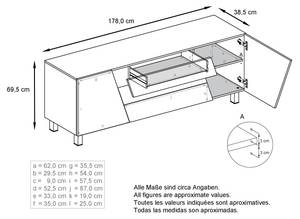 Houston Sideboard Schwarz - Weiß