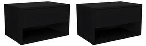 Table de chevet RITAMI Lot de 2 Noir