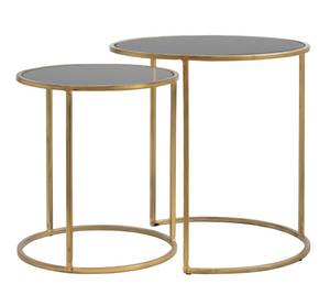 Beistelltisch Duarte Gold - Glas - 50 x 52 x 50 cm