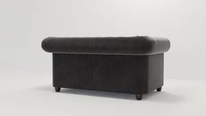 Sofa 2-Sitzer Karl Chesterfield Schwarz