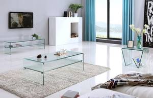 Table basse STILEOS Verre - 60 x 43 x 120 cm