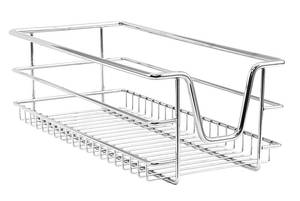 2 x KuKoo Ausziehbare Küchenschublade Silber - Metall - 43 x 14 x 26 cm