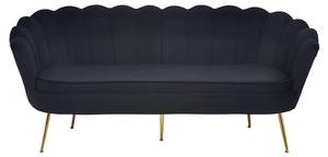 Muschelsofa Opaka Schwarz - Textil - 180 x 78 x 76 cm