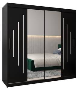 Armoire à portes coulissantes york 1 Noir - Largeur : 200 cm - 2 porte