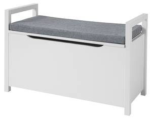 SoBuy FSR86-W Banc de Rangement avec Coussin Rembourré Meuble Bas Entrée  Commode à Chaussure Banquette Confortable