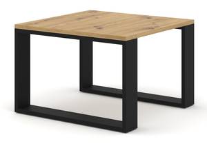 Table basse NUKA DUO 60x60x47 Beige - Noir - Bois manufacturé - Matière plastique - 60 x 40 x 60 cm