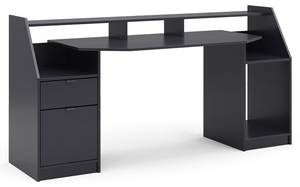 Bureau Joel 33684 Noir - Bois manufacturé - 179 x 65 x 65 cm